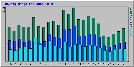 Hourly usage for June 2010