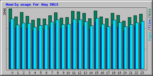 Hourly usage for May 2013