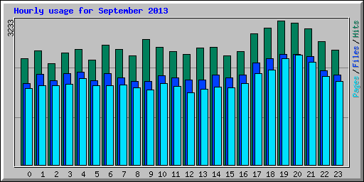 Hourly usage for September 2013