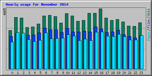 Hourly usage for November 2014