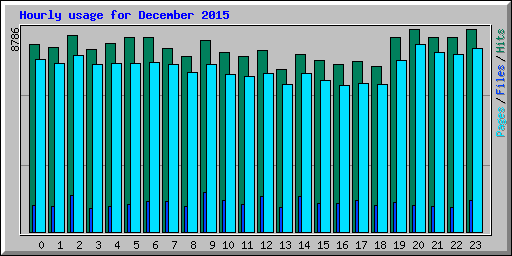 Hourly usage for December 2015