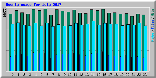 Hourly usage for July 2017