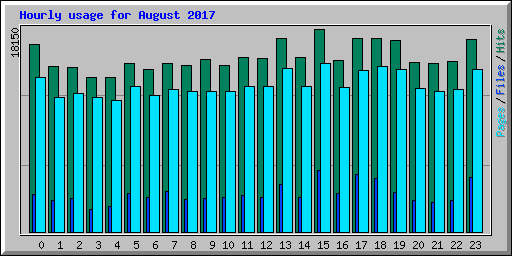 Hourly usage for August 2017