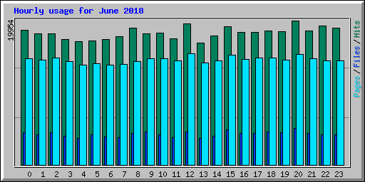 Hourly usage for June 2018