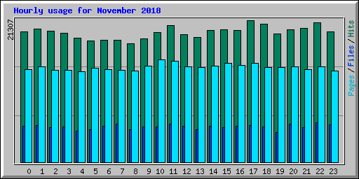 Hourly usage for November 2018