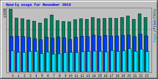 Hourly usage for November 2019