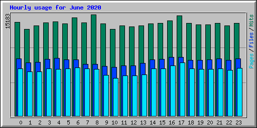 Hourly usage for June 2020