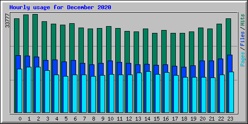 Hourly usage for December 2020