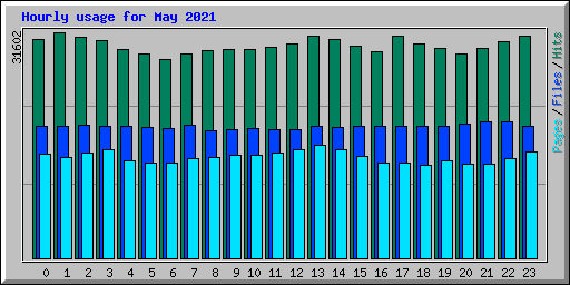 Hourly usage for May 2021