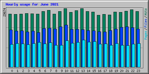Hourly usage for June 2021