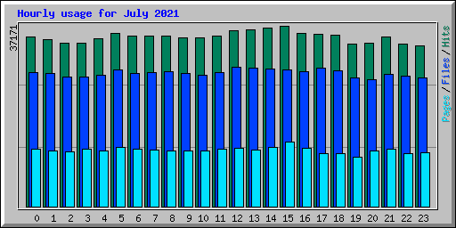 Hourly usage for July 2021