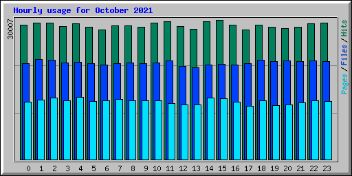 Hourly usage for October 2021