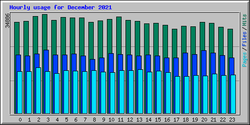 Hourly usage for December 2021