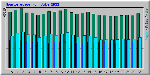 Hourly usage for July 2022
