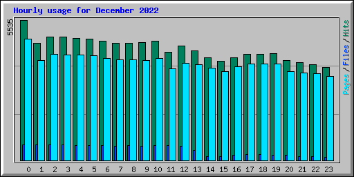 Hourly usage for December 2022