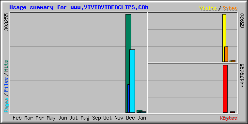 Usage summary for www.VIVIDVIDEOCLIPS.COM